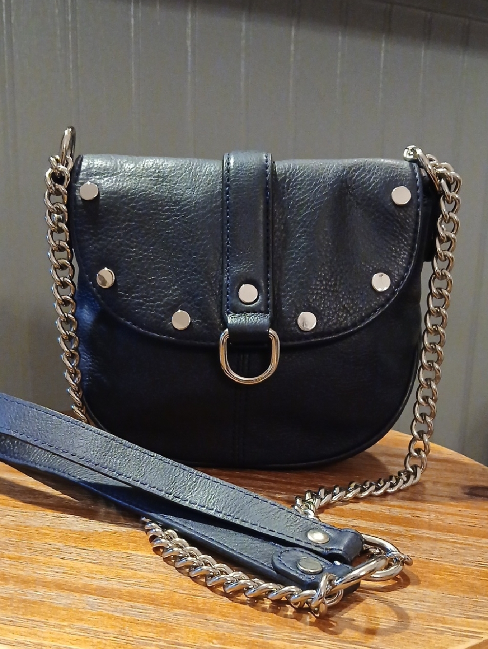 Rebecca Minkoff Navy Blue Studded Crossbody